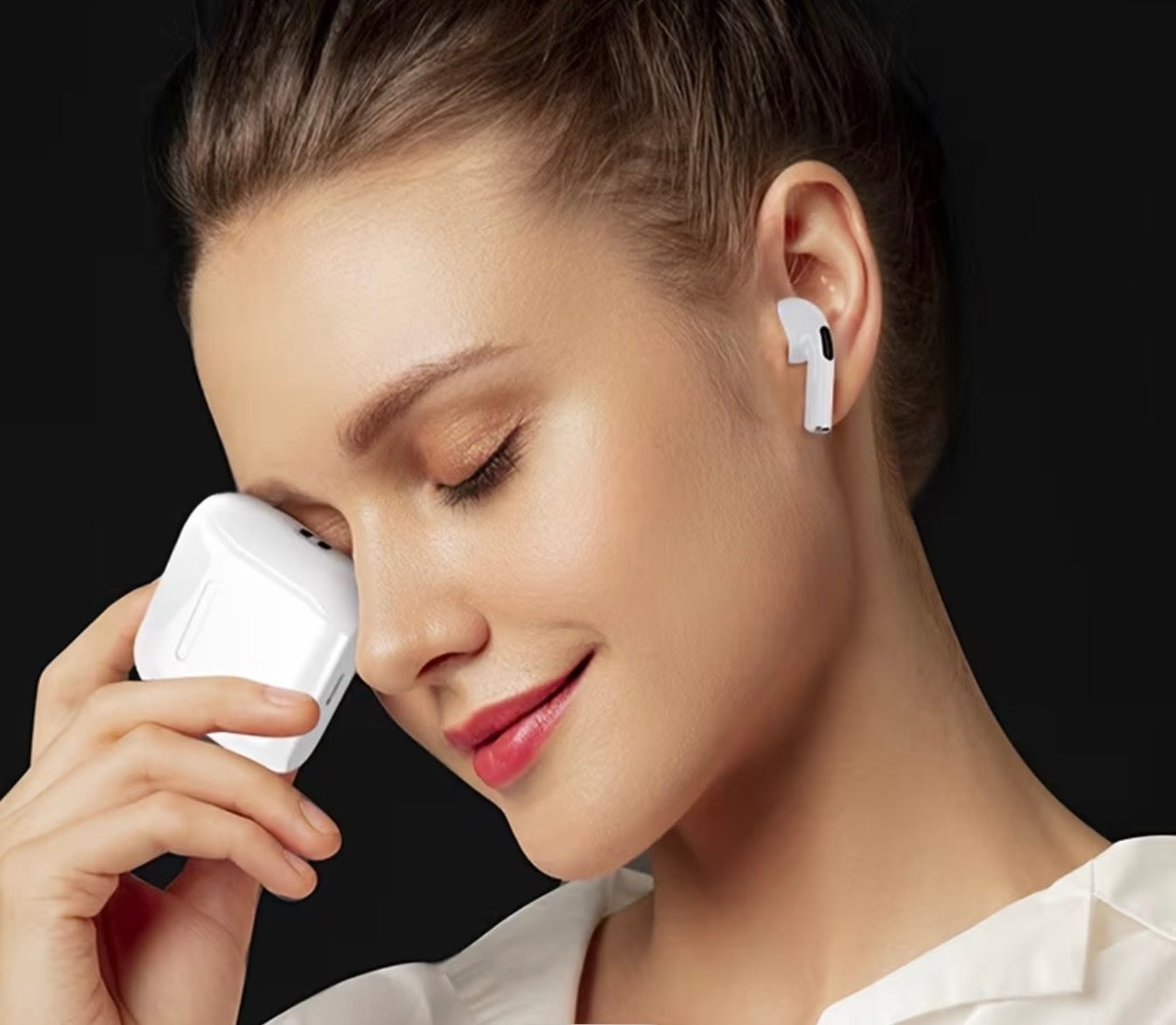 True Wireless In-Ear Music Headset | Sports Mini Earbuds with HIFI Bass, 9D Stereo HD Calling, Sound Isolation, Touch Control, Semi-Open-Back Design,
Condenser Microphone, Wireless Charging Case, USB Type-
C Charging