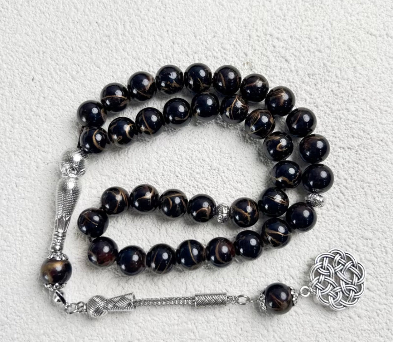Ocean Jasper Tasbih – Teal Green Blue Marbled Stone
