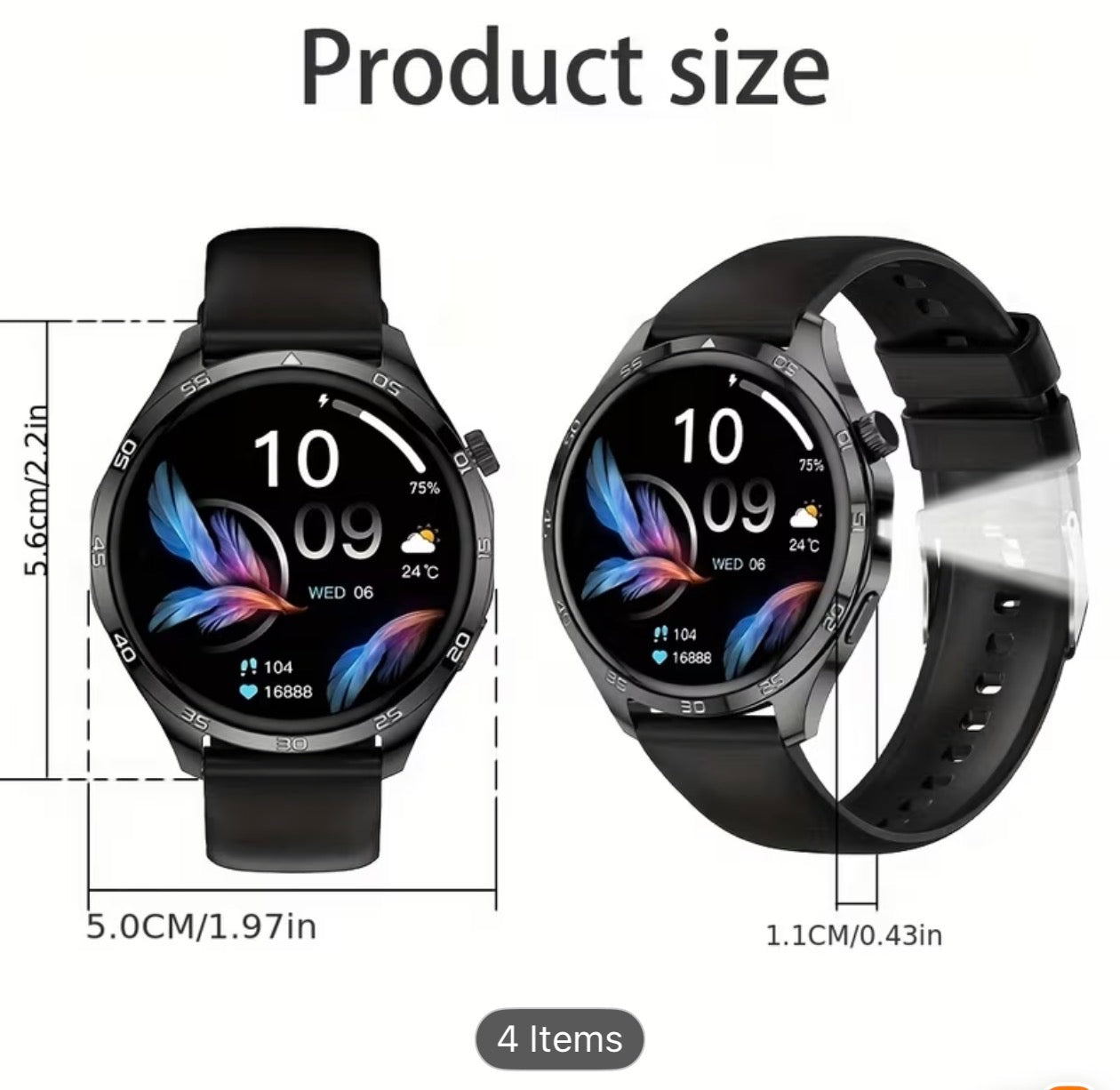 New 1.50-inch Men's Outdoor Sports Smartwatch/Fitness Band - Wireless Calling, Full Touch HD Screen, Multiple Sports Modes, Step and Calorie Counter, USB Rechargeable Silicone Strap - Ideal Gift for Him, Communication Device | Round Face Wat