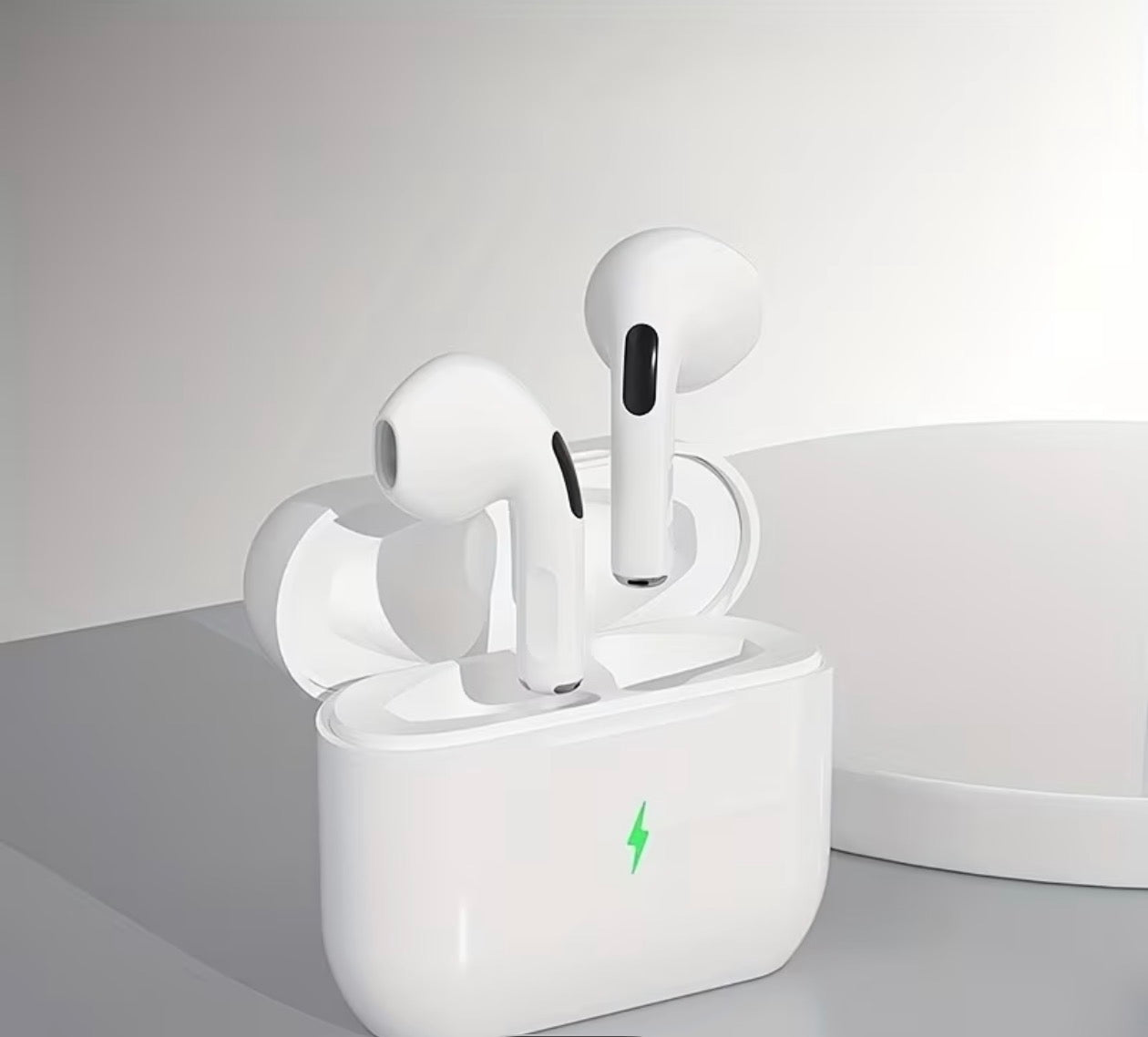True Wireless In-Ear Music Headset | Sports Mini Earbuds with HIFI Bass, 9D Stereo HD Calling, Sound Isolation, Touch Control, Semi-Open-Back Design,
Condenser Microphone, Wireless Charging Case, USB Type-
C Charging